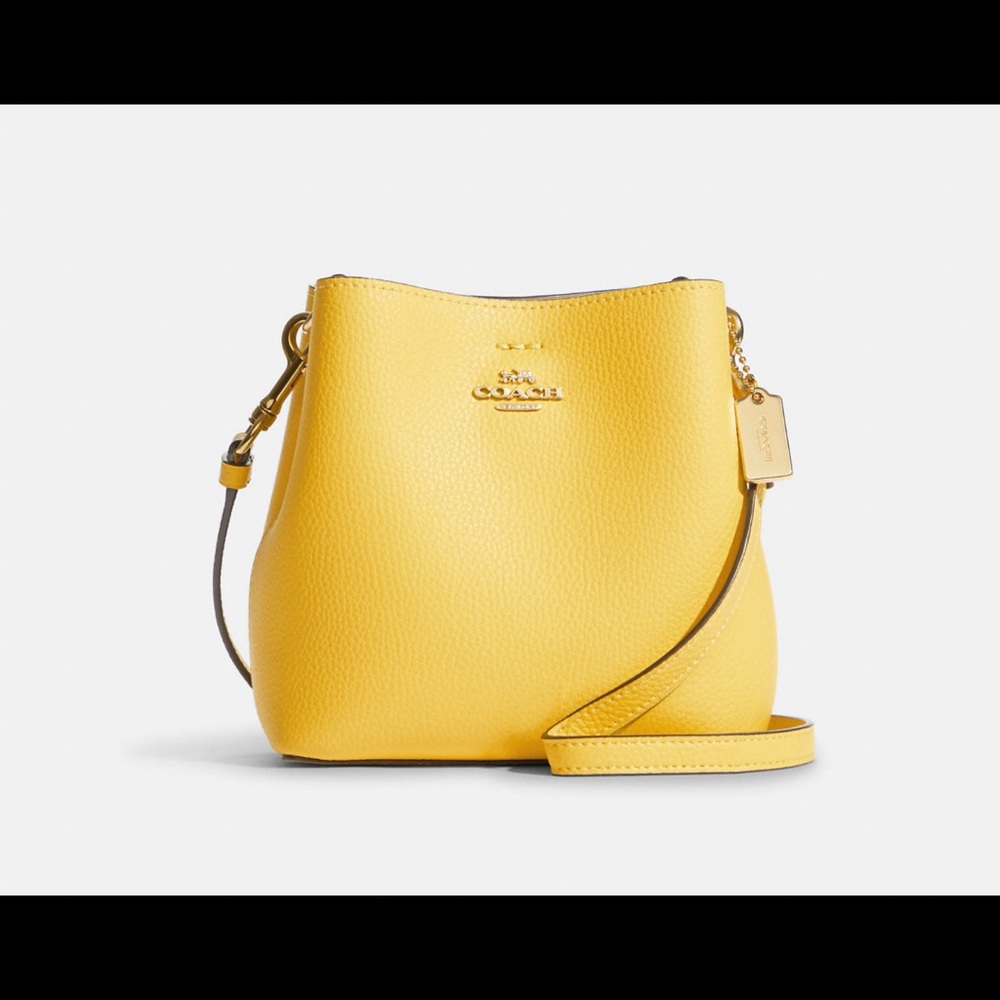 Yellow Mini Town Bucket Bag